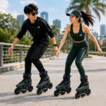 Cougar 3 Wheels Green Professional Inline Skates With 110mm Wheels Size (39-44) - Image 3