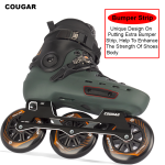 Cougar 3 Wheels Green Professional Inline Skates With 110mm Wheels Size - Image 6