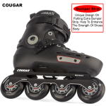 Cougar Black Professional Inline Skates For Adults Urban Style Skates Shoes - Image 4