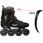 Full Black Professional Inline Skates For Adults Urban Style Skates Shoes - Image 4