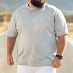 No.3 OVERS Plus Size Cotton Short Sleeves Mens Big & Tall T-Shirts - Image 2