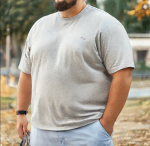 No.3 OVERS Plus Size Cotton Short Sleeves Mens Big & Tall T-Shirts - Image 6