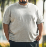 No.3 OVERS Plus Size Cotton Short Sleeves Mens Big & Tall T-Shirts - Image 4