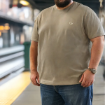 No.2 OVERS Plus Size Modal Short Sleeves Men's Big & Tall T-Shirts - Image 7