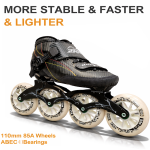 ZICO Professional Inline Speed Racing Skates Shoes With 110mm Wheels. 36-48 - Image 8