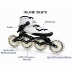 ZICO Professional Inline Speed Racing Skates Shoes With 110mm Wheels. 36-48 - Image 6