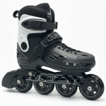 Black Inline & Roller Skates Shoes Adjustable Size With Complete