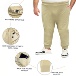 No.9.6 OVERS Men's Plus Size Cotton Track Pant, Big & Tall Activewear Trouser For Men - Image 7