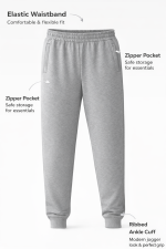 No.9.6 OVERS Men's Plus Size Cotton Track Pant, Big & Tall Activewear Trouser For Men. 2XL-13XL - Image 8