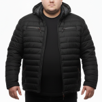 No.9 OVERS Men’s Plus Size Puffer Jacket | Winter Warm Hooded Quilted Coat. 1530