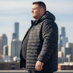 No.9 OVERS Men’s Plus Size Puffer Jacket | Winter Warm Hooded Quilted Coat. 1530 - Image 6