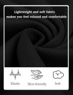 OVERS Mens Plain Black Pullover Hoody, Hooded Top Hoodie - Image 7