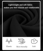 Men's Black Joggers, Elastic Waistband, Cuffed Ankles With Bottom Elastic - Image 6