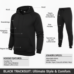 Overs Men's Track Suit Set Casual Set Jogging Workout Suit - Image 6