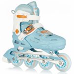 Soft Blue/White Inline & Roller Skates Shoes Adjustable Size With Complete Set