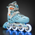 Soft Blue/White Inline & Roller Skates Shoes Adjustable Size With Complete Set - Image 2