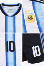 OVERS Argentina Football Jersey Set for Kids, Youth Men – Short Sleeve Soccer Shirt & Shorts - Image 4