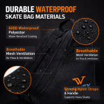 MOVEX Inline Skates Bag,Roller Skates Bag,Ice Skates Bag,Outdoor Skate Bag with Breathable 3 Layer Bag - Image 5