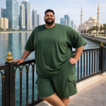 OVERS Plus Size Men's H/S T-Shirts With Cargo Shorts Set - Image 9