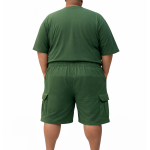 OVERS Plus Size Men's H/S T-Shirts With Cargo Shorts Set - Image 7
