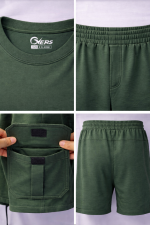 OVERS Plus Size Men's H/S T-Shirts With Cargo Shorts Set - Image 6