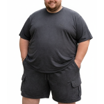 OVERS Plus Size Men's H/S T-Shirts With Cargo Shorts Set