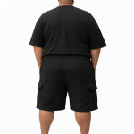 OVERS Plus Size Men's H/S T-Shirts With Cargo Shorts Set - Image 6