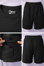 OVERS Plus Size Men's H/S T-Shirts With Cargo Shorts Set - Image 5