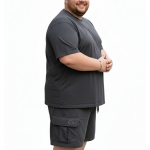 OVERS Plus Size Men's H/S T-Shirts With Cargo Shorts Set - Image 5
