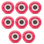 MOWEX 8pcs LED Flash Inline Skates Wheels with ABEC-9 Bearings.