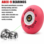 MOWEX 8pcs LED Flash Inline Skates Wheels with ABEC-9 Bearings. - Image 2