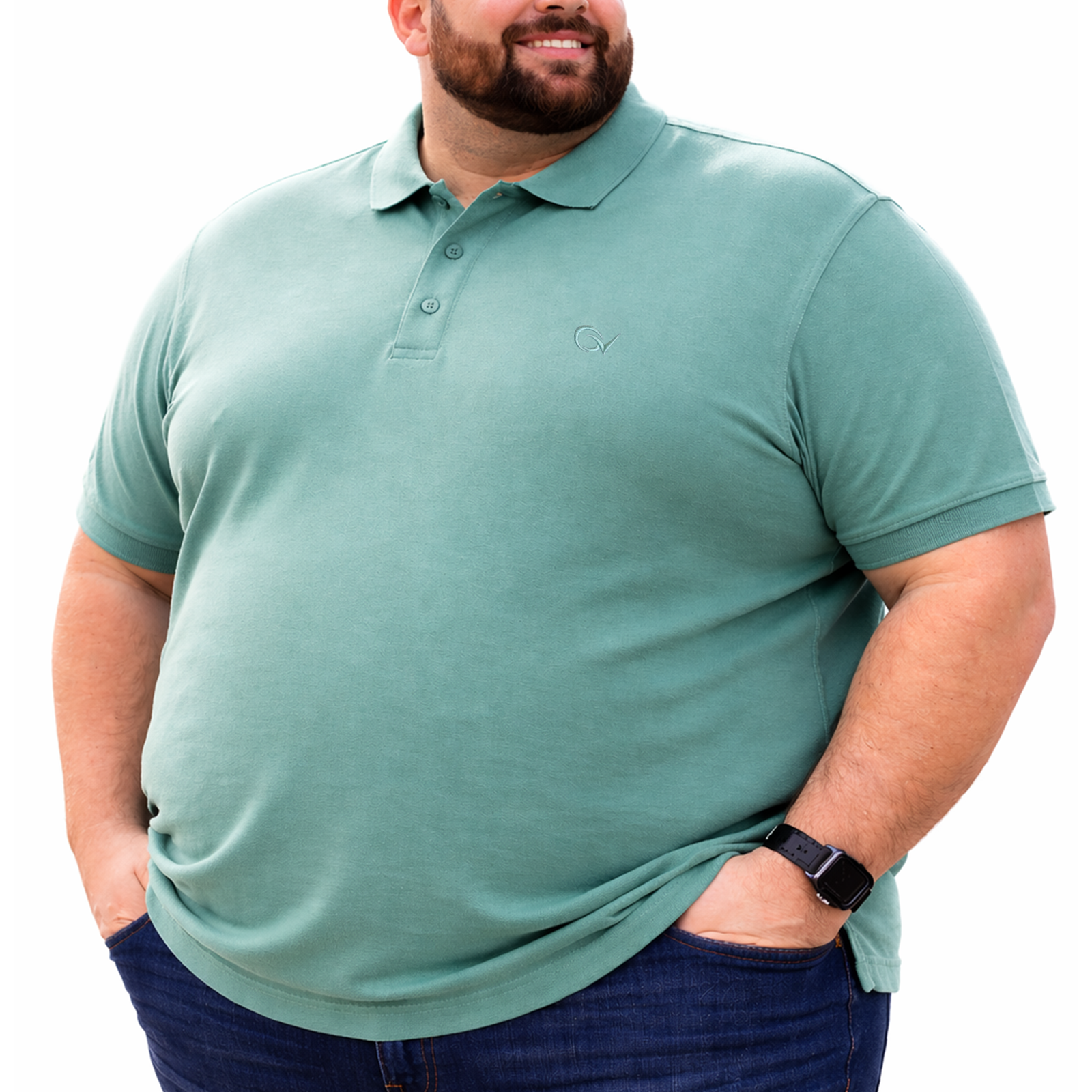 Polo T-Shirts Mint 1 NO.6.1 OVERS Men’s Plus Size Polo T-Shirt | Super Jumbo Big & Tall Short Sleeve Polo Shirt. XL-8XL - Image 1