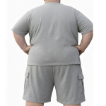 OVERS Plus Size Men's H/S T-Shirts With Cargo Shorts Set - Image 8