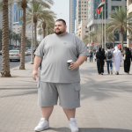 OVERS Plus Size Men's H/S T-Shirts With Cargo Shorts Set - Image 3