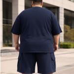 OVERS Plus Size Men's H/S T-Shirts With Cargo Shorts Set - Image 9