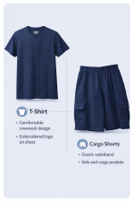 OVERS Plus Size Men's H/S T-Shirts With Cargo Shorts Set - Image 6