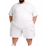 OVERS Plus Size Men's H/S T-Shirts With Cargo Shorts Set