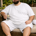 OVERS Plus Size Men's H/S T-Shirts With Cargo Shorts Set - Image 8