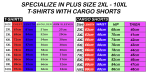 OVERS Plus Size Men's H/S T-Shirts With Cargo Shorts Set - Image 5