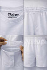 OVERS Plus Size Men's H/S T-Shirts With Cargo Shorts Set - Image 4