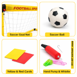 OVERS Portable Kids Soccer Goal Set – Mini Indoor Outdoor Football Net with Ball, Pump, Training Accessories & Carry Setup for Backyard, Garden & Home Practice - Image 9