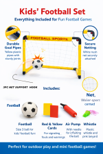 OVERS Portable Kids Soccer Goal Set – Mini Indoor Outdoor Football Net with Ball, Pump, Training Accessories & Carry Setup for Backyard, Garden & Home Practice - Image 8