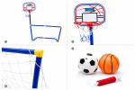 Portable Kids Basketball Hoop & Soccer Goal Set 2-in-1 – Mini Indoor Outdoor Sports Playset with Football, Basketball - Image 4