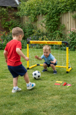 OVERS Portable Kids Soccer Goal Set – Mini Indoor Outdoor Football Net with Ball, Pump, Training Accessories & Carry Setup for Backyard, Garden & Home Practice - Image 3
