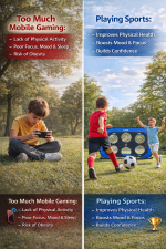 Portable Soccer Goal Training Net with Target Zones – Foldable Pop-Up Football Goal Set for Kids & Adults, Indoor Outdoor Practice Net with Carry Bag & Accuracy Shooting Targets - Image 9