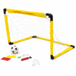 OVERS Portable Kids Soccer Goal Set – Mini Indoor Outdoor Football Net with Ball, Pump, Training Accessories & Carry Setup for Backyard, Garden & Home Practice