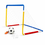 Foldable Kids Football Goal Post Set – Mini Soccer Net with Ball, Pump & Accessories for Indoor Outdoor Use