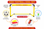 OVERS Portable Kids Soccer Goal Set – Mini Indoor Outdoor Football Net with Ball, Pump, Training Accessories & Carry Setup for Backyard, Garden & Home Practice - Image 3