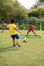 Foldable Kids Football Goal Post Set – Mini Soccer Net with Ball, Pump & Accessories for Indoor Outdoor Use - Image 7