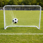 Foldable Kids Soccer Goal Net Set with Metal Frame & Ground Pegs – Backyard & Indoor Football Practice - Image 8